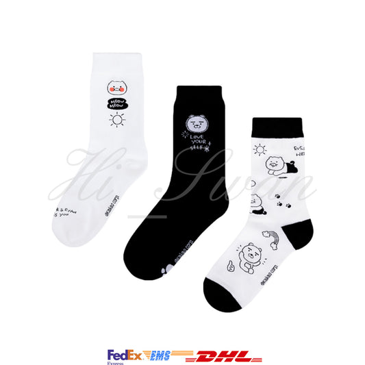 [KAKAO FRIENDS] DOODLE DOODLE Socks 3P Set OFFICIAL MD