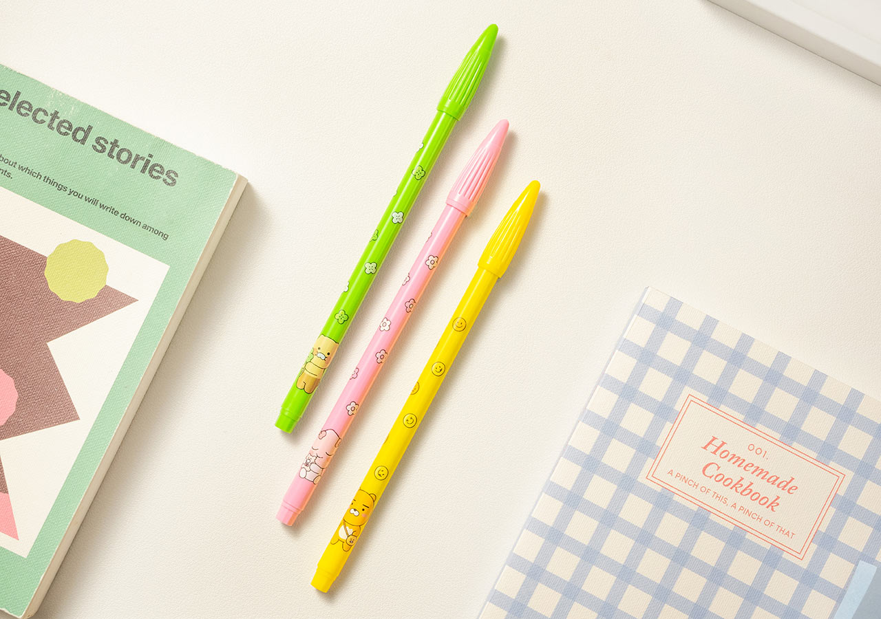 [KAKAO FRIENDS] COLOR POP MONAMI Plus Pen 3P Set OFFICIAL MD