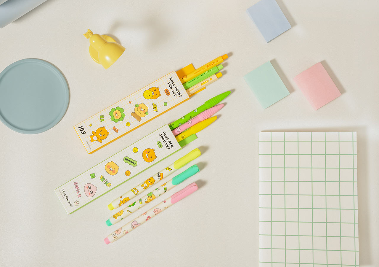 [KAKAO FRIENDS] COLOR POP MONAMI Plus Pen 3P Set OFFICIAL MD